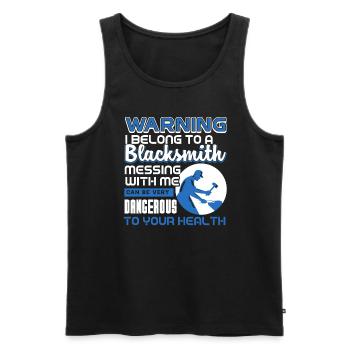Blacksmith I Belong To Be A Blacksmith - Men's Premium Organic Tank Top - black - Front - Michal (187cm)
