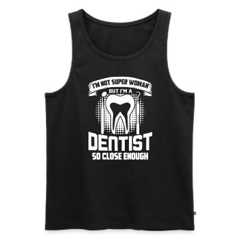 Dentist I'm A Dentist So Close Enough - Men's Premium Organic Tank Top - black - Front - Michal (187cm)