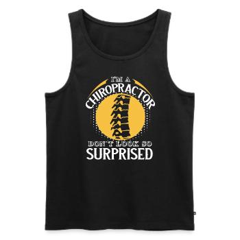 Chiropractor I'm A Chiropractor - Men's Premium Organic Tank Top - black - Front - Michal (187cm)