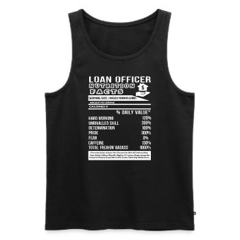Loan Officer Loan Officer Nutrition Facts - Men's Premium Organic Tank Top - black - Front - Michal (187cm)