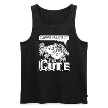 Koala Koala Let's Face It I Am Cute - Men's Premium Organic Tank Top - black - Front - Michal (187cm)
