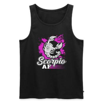Scorpio Scorpio AF Sign Of Zodiac - Men's Premium Organic Tank Top - black - Front - Michal (187cm)
