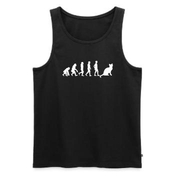Snowshoe Cat Snowshoe Cat Evolution - Men's Premium Organic Tank Top - black - Front - Michal (187cm)