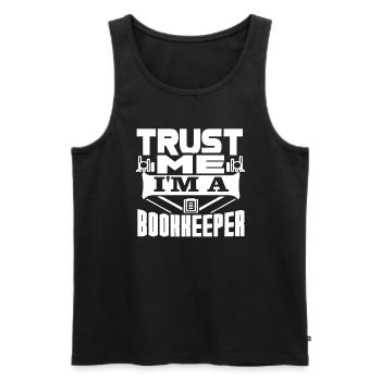 Bookkeeper Trust Me I'm A Bookkeeper - Men's Premium Organic Tank Top - black - Front - AI Model Male 178 light (178cm)