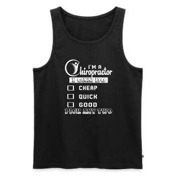Chiropractor I'm A Chiropractor - Men's Premium Organic Tank Top - black - Front - Michal (187cm)