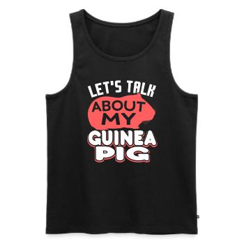 Guinea Pig Let's Talk About My Guinea Pig - Men's Premium Organic Tank Top - black - Front - AI Model Male 178 light (178cm)