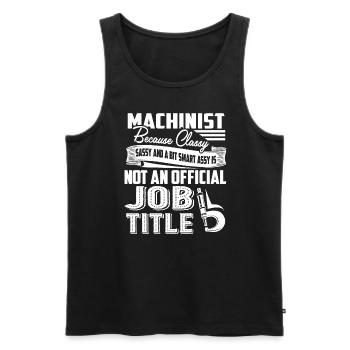 Machinist Machinist Job Title - Men's Premium Organic Tank Top - black - Front - Michal (187cm)