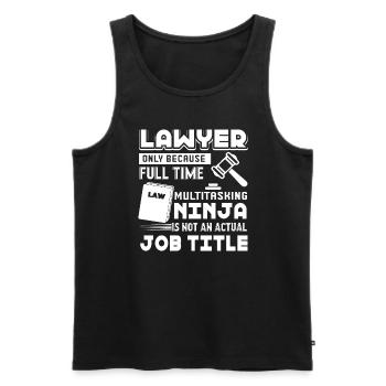 Lawyer Lawyer Job Title - Men's Premium Organic Tank Top - black - Front - Michal (187cm)