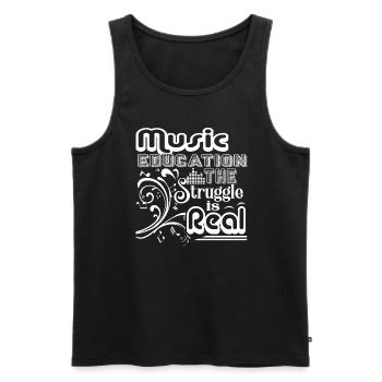 Music Teacher Music Teacher Education - Men's Premium Organic Tank Top - black - Front - AI Model Male 178 light (178cm)