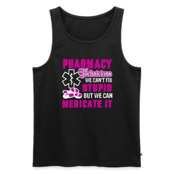 Pharmacy Technician Pharmacy Technician Can't Fix - Men's Premium Organic Tank Top - black - Front - AI Model Male 178 light (178cm)