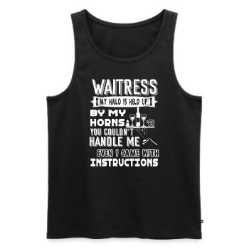 Waitress Waitress Came With Instructions - Men's Premium Organic Tank Top - black - Front - Michal (187cm)