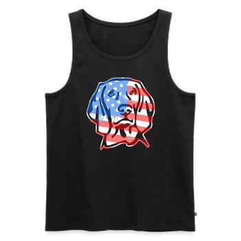 Vizsla Vizsla Flag Face - Men's Premium Organic Tank Top - black - Front - AI Model Male 178 light (178cm)