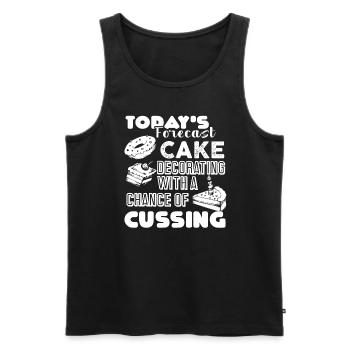 Cake Decorator Today's Forecast Cake Decorating - Men's Premium Organic Tank Top - black - Front - AI Model Male 178 light (178cm)