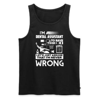 Dental Assistant I'm A Dental Assistant - Men's Premium Organic Tank Top - black - Front - AI Model Male 178 light (178cm)