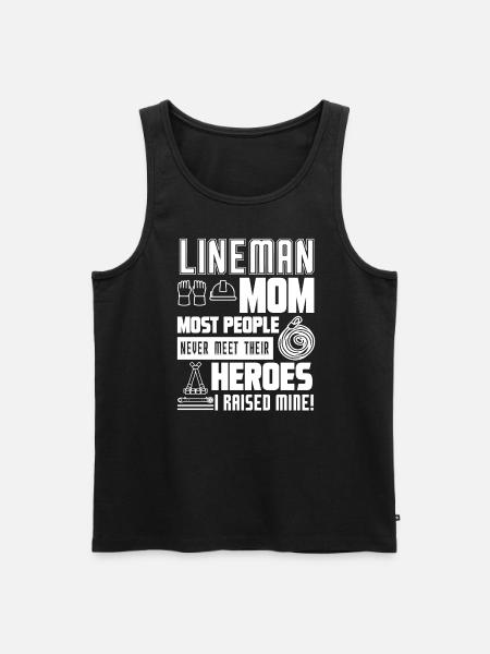 Lineman Lineman Mom - Men's Premium Organic Tank Top - black