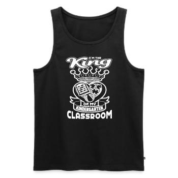 Kindergarten Teacher King Of Classroom - Men's Premium Organic Tank Top - black - Front - Michal (187cm)