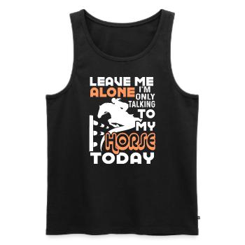 Horse Talking To My Horse - Men's Premium Organic Tank Top - black - Front - Michal (187cm)