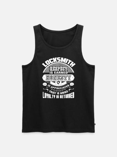 Locksmith Locksmith Respect Is Earned - Men's Premium Organic Tank Top - black