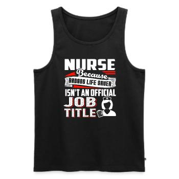 Nurse Nurse Job Title - Men's Premium Organic Tank Top - black - Front - Michal (187cm)