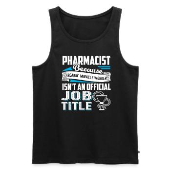 Pharmacist Pharmacist Job Title - Men's Premium Organic Tank Top - black - Front - Michal (187cm)