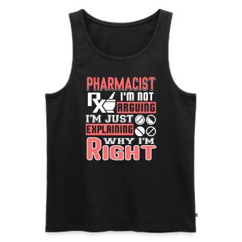 Pharmacist Pharmacist I'm Right - Men's Premium Organic Tank Top - black - Front - Michal (187cm)