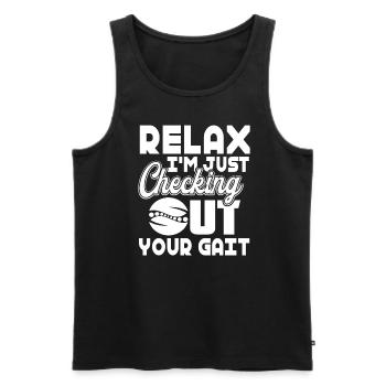 Physical Therapist Relax Physical Therapy - Men's Premium Organic Tank Top - black - Front - Michal (187cm)