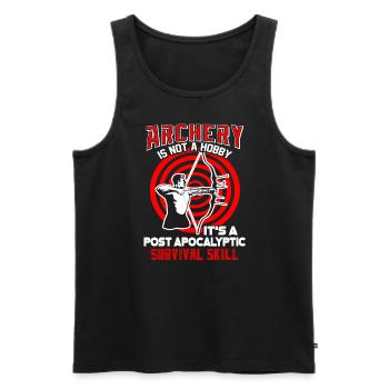 Archery Archery Is Not A Hobby - Men's Premium Organic Tank Top - black - Front - AI Model Male 178 light (178cm)