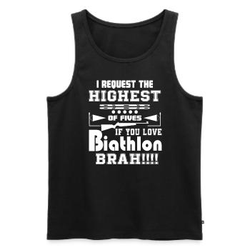 Biathlon Love Biathlon - Men's Premium Organic Tank Top - black - Front - Michal (187cm)
