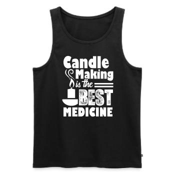 Candle Making Candle making Is The Best Medicine - Men's Premium Organic Tank Top - black - Front - Michal (187cm)