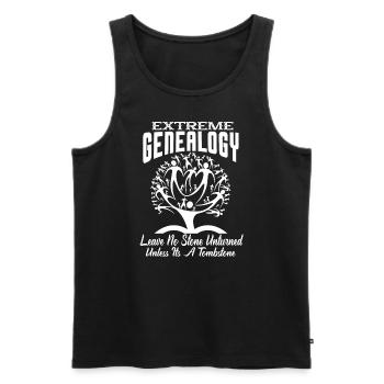 Genealogy Extreme Genealogy - Men's Premium Organic Tank Top - black - Front - AI Model Male 178 light (178cm)