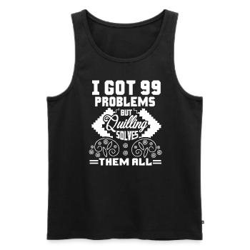 Quilling Quilling Solves All Problems - Men's Premium Organic Tank Top - black - Front - Michal (187cm)