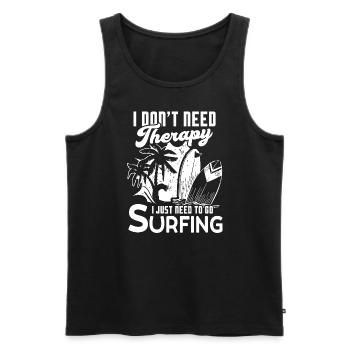 Surfing I Just Need To Go Surfing - Men's Premium Organic Tank Top - black - Front - Michal (187cm)