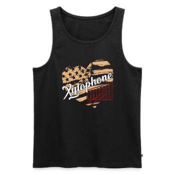 Xylophone Xylophone Flag - Men's Premium Organic Tank Top - black - Front - AI Model Male 178 light (178cm)