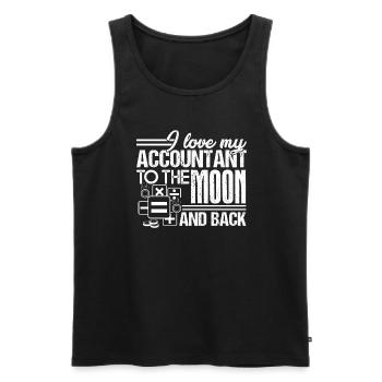 I Love My Accountant To The Moon And Back - Men's Premium Organic Tank Top - black - Front - Michal (187cm)