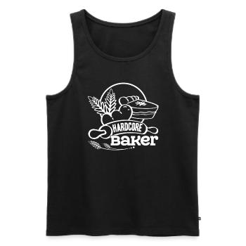 Baker Hardcore Baker - Men's Premium Organic Tank Top - black - Front - AI Model Male 178 light (178cm)