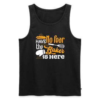 Baker Have No Fear The Baker Is Here - Men's Premium Organic Tank Top - black - Front - AI Model Male 178 light (178cm)