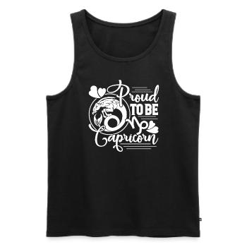Capricorn Proud To Be Capricorn - Men's Premium Organic Tank Top - black - Front - Michal (187cm)
