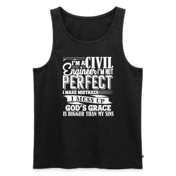 Civil Engineer Im A Civil Engineer I'm Not Perfect - Men's Premium Organic Tank Top - black - Front - Michal (187cm)