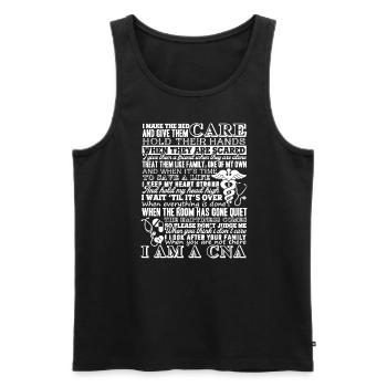CNA I Am A CNA - Men's Premium Organic Tank Top - black - Front - Michal (187cm)