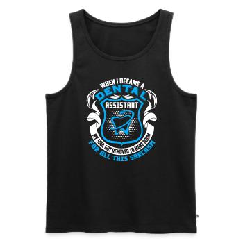 Dental Assistant I Became A Dental Assistant - Men's Premium Organic Tank Top - black - Front - AI Model Male 178 light (178cm)