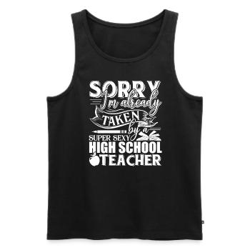 Taken By Sexy High School Teacher - Men's Premium Organic Tank Top - black - Front - Michal (187cm)
