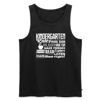 Kindergarten Teacher Kindergarten Rules - Men's Premium Organic Tank Top - black - Front - Michal (187cm)
