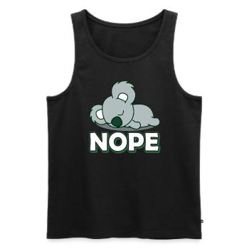 Koala Koala Nope - Men's Premium Organic Tank Top - black - Front - Michal (187cm)