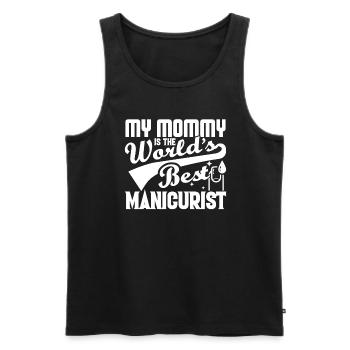 Manicurist My Mommy Is The Best Manicurist - Men's Premium Organic Tank Top - black - Front - Michal (187cm)