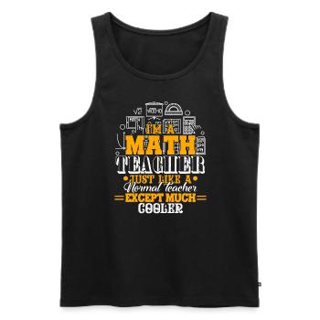 Math Teacher Math Teacher Cooler Is Cooler - Men's Premium Organic Tank Top - black - Front - Michal (187cm)