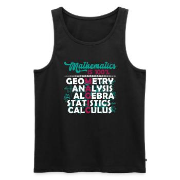 Mathematician Mathematician Mathematics Is Magic - Men's Premium Organic Tank Top - black - Front - Michal (187cm)