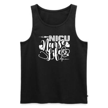 I Love Nicu Nurse Life - Men's Premium Organic Tank Top - black - Front - Michal (187cm)