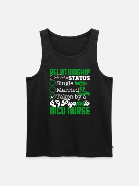 Nicu Nurse Relationship Status - Men's Premium Organic Tank Top - black