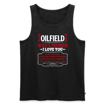 Oilfield Oilfield Wife's Promise - Men's Premium Organic Tank Top - black - Front - Michal (187cm)