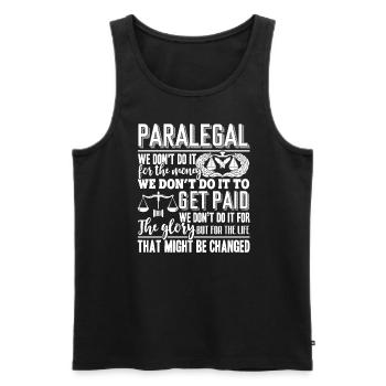 Paralegal Paralegal For The Life - Men's Premium Organic Tank Top - black - Front - Michal (187cm)